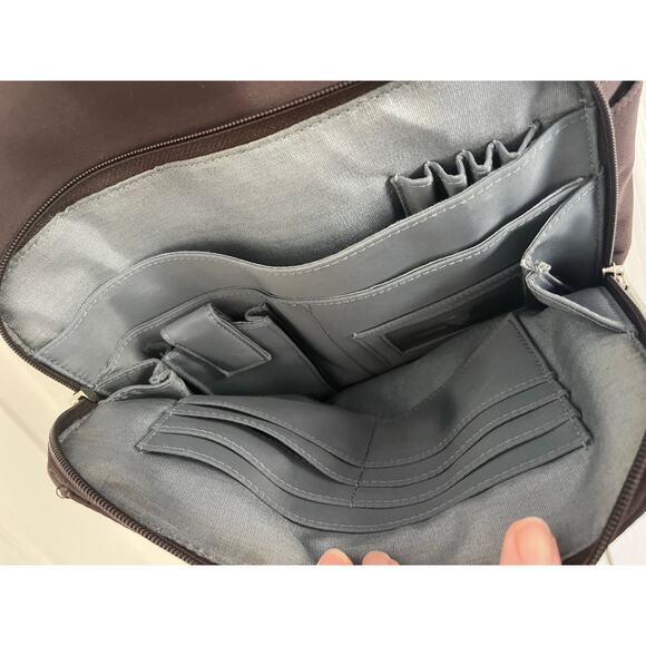 HOBO International Women's Nylon Backpack Brown Zipper & Magnetic Openings - Picture 5 of 16